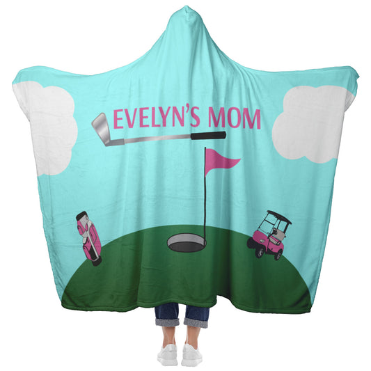 Hooded Girl Golf Blanket