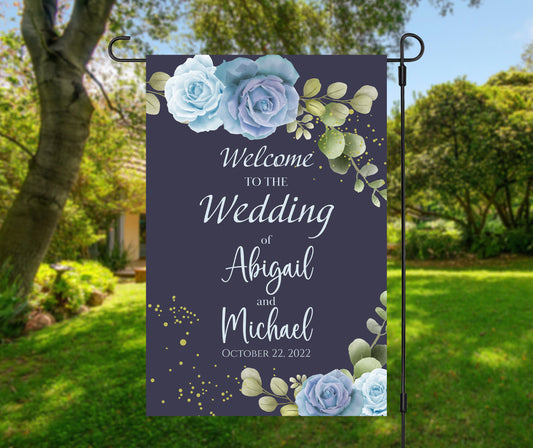 Welcome To The Wedding Of Garden Flag