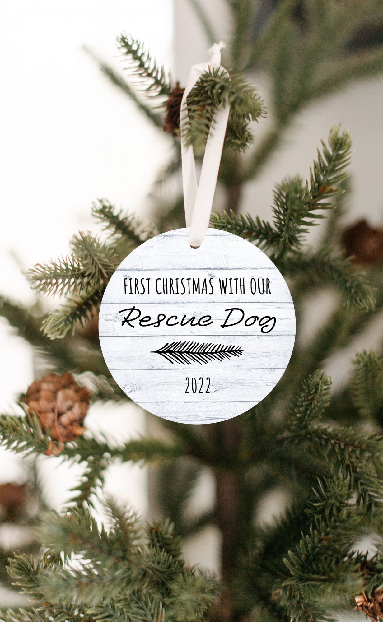 First Christmas With Our Rescue Dog Ornament