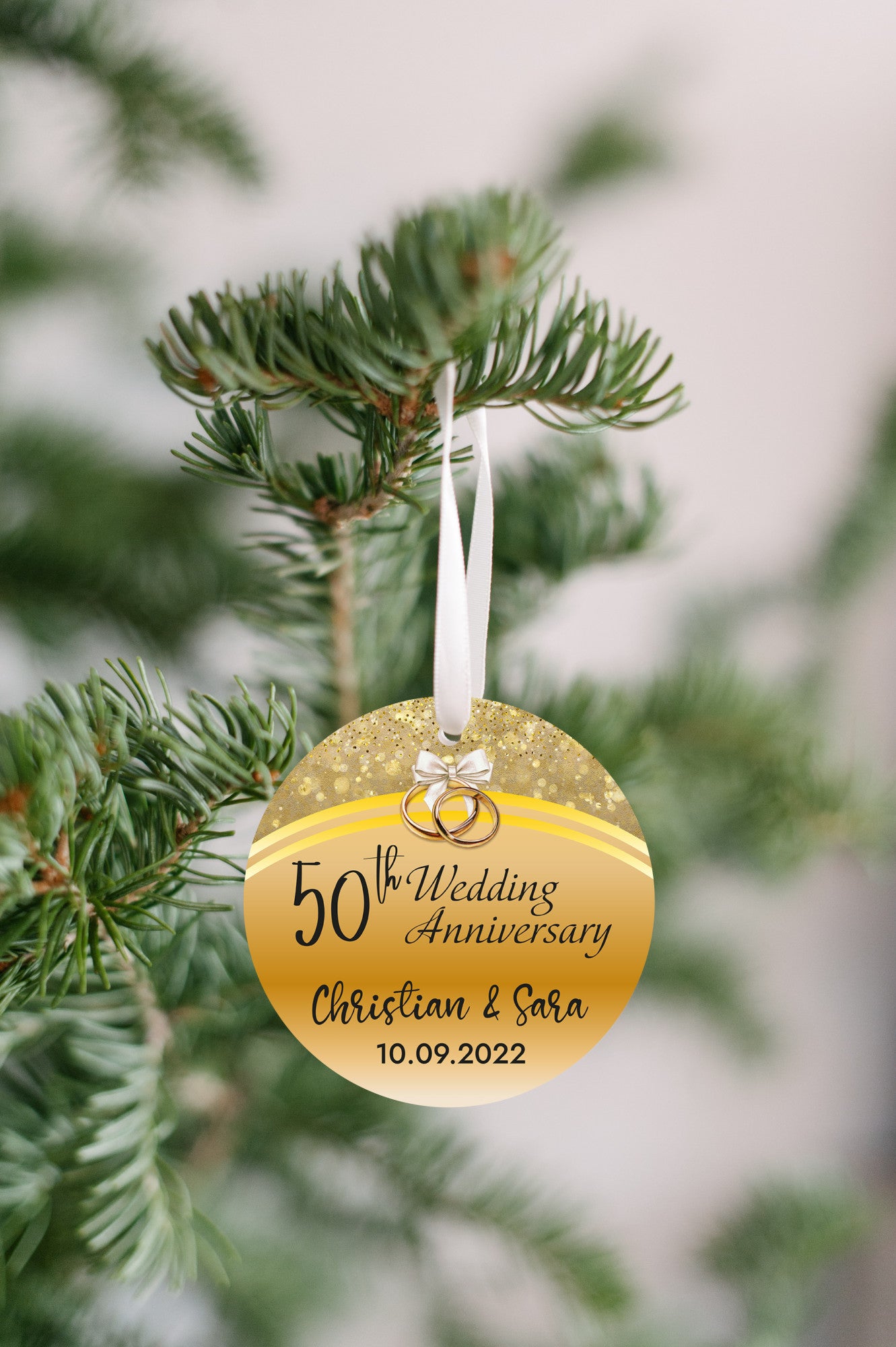 50th Wedding Anniversary Ornament