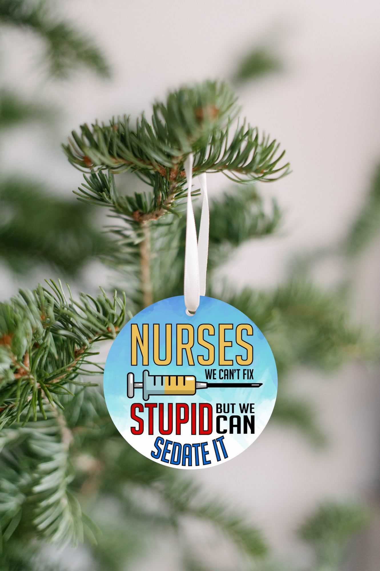Nurse Sedate It Christmas Ornament
