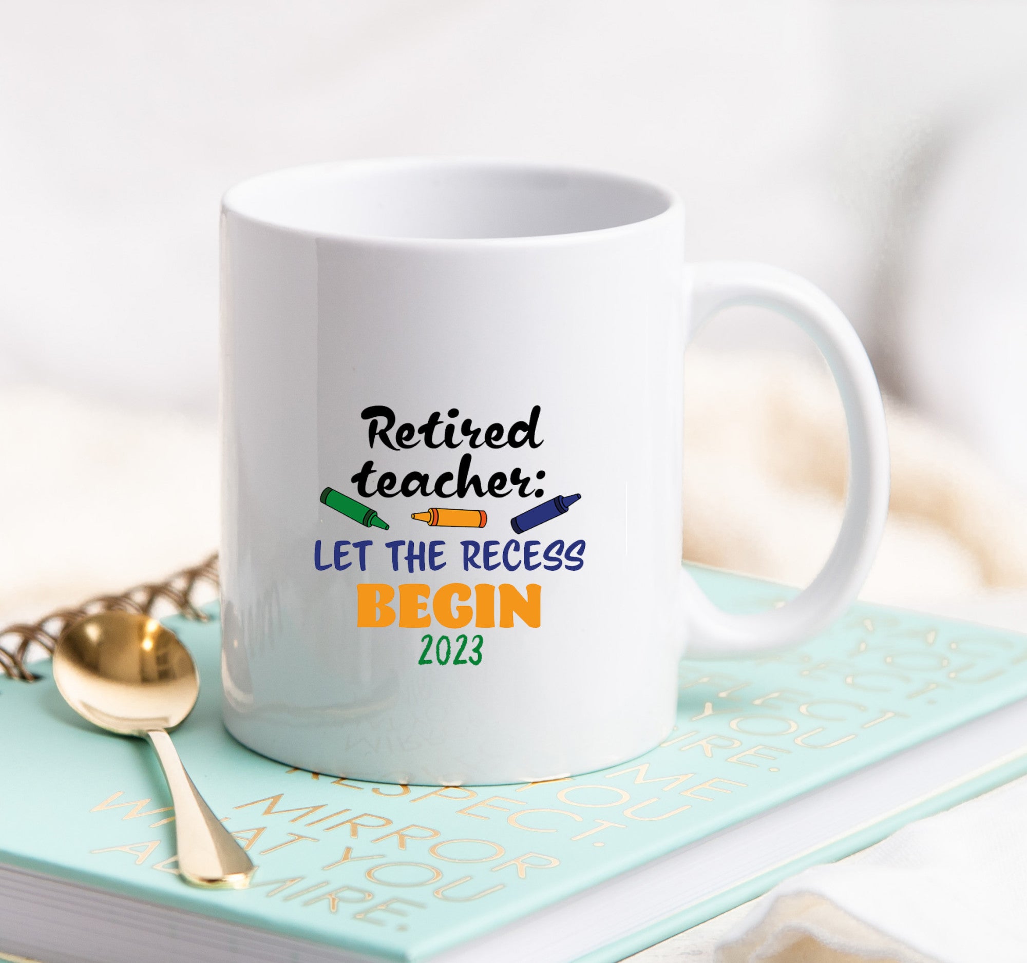 Personalized 2023 Retirement Glass Coffee Mug, Design: RETIRED3 -  Everything Etched