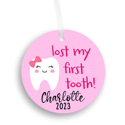 Pink Lost My First Tooth 2023 Ornament