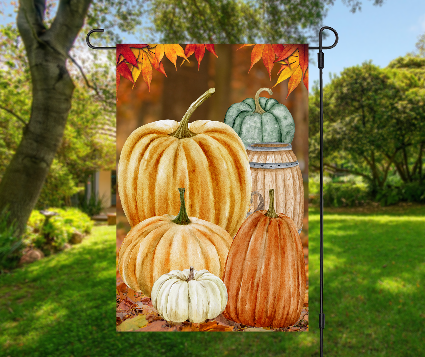 Autumn Pumpkins Garden Flag