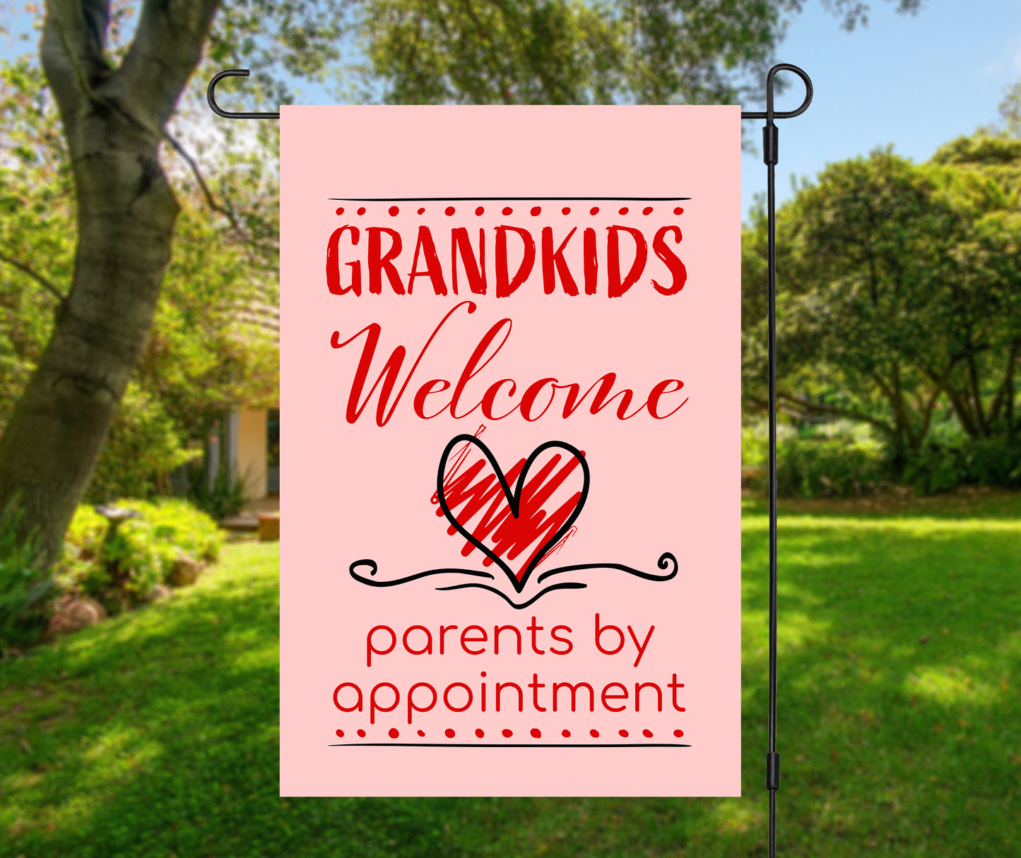 Grandkids Welcome Garden Flag