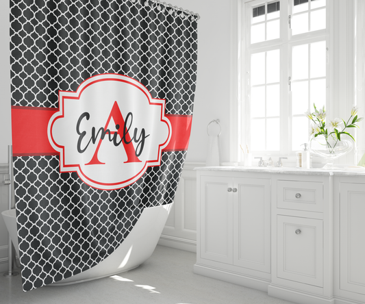 Personalized Moroccan Pattern Shower Curtain