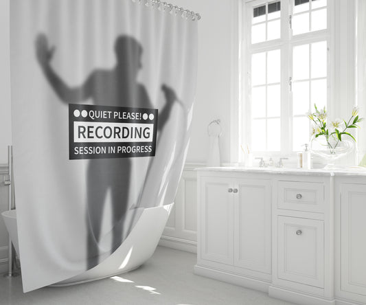 Recording In Progress Male Shower Curtain