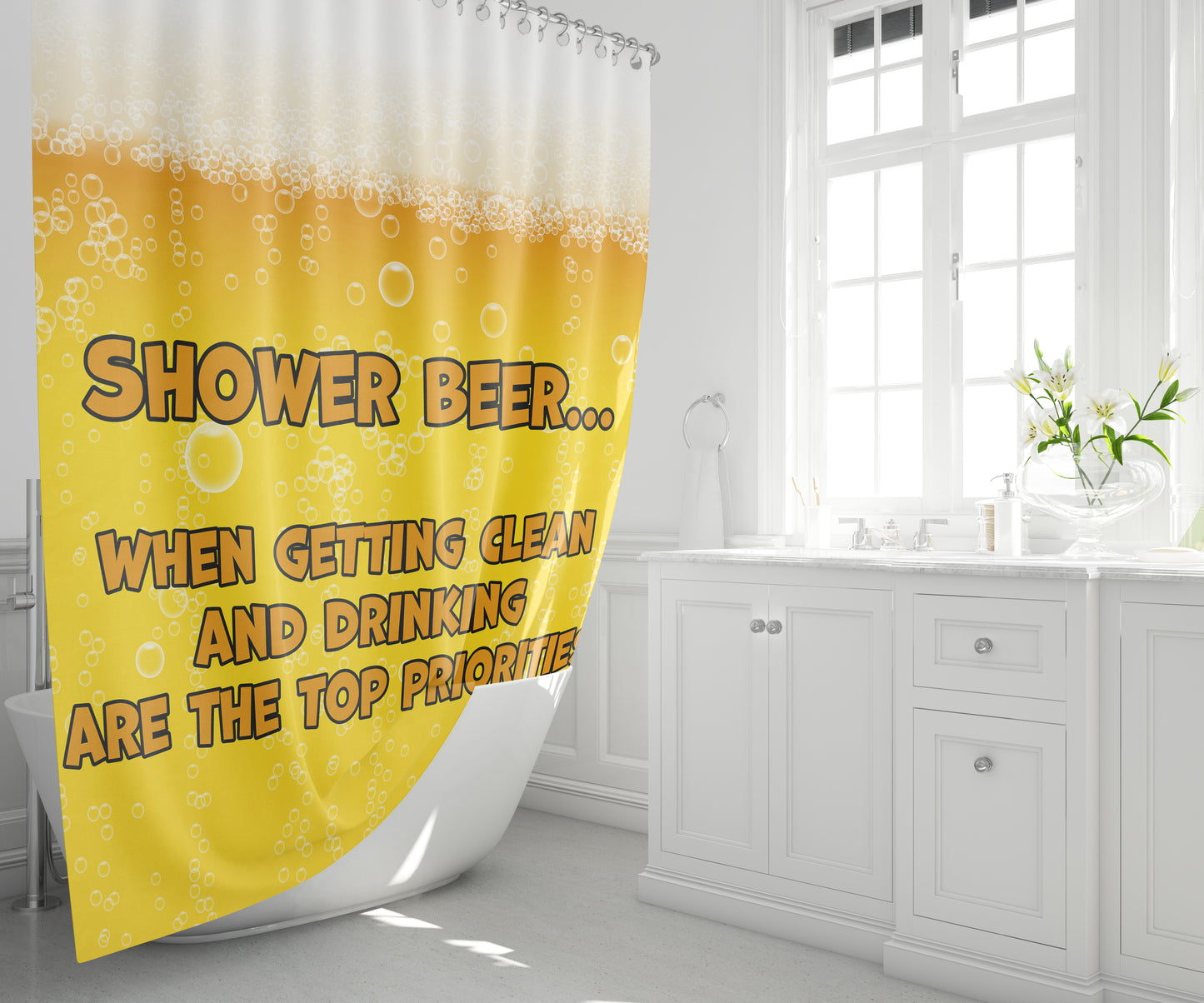 Shower Beer Shower Curtain