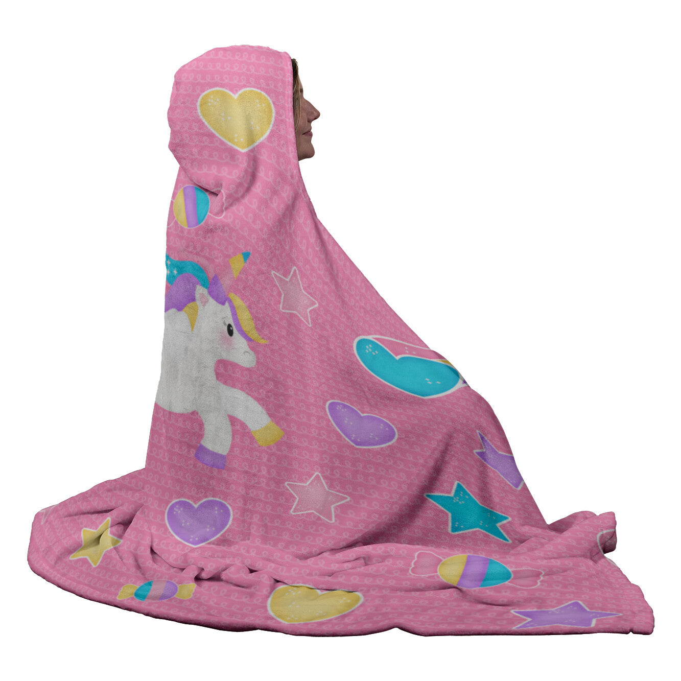 Unicorn Hooded Blanket