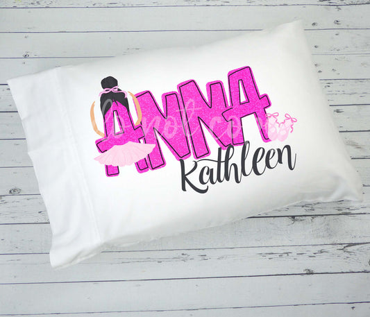 Personalized Ballerina Pillowcase