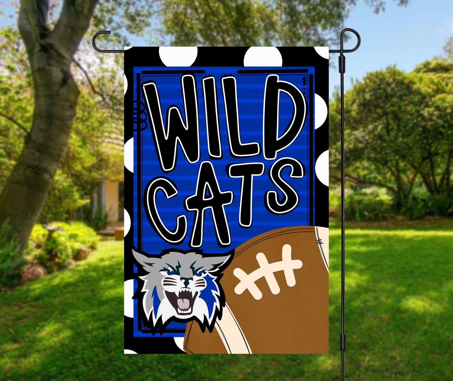 Wildcat Football Garden Flag