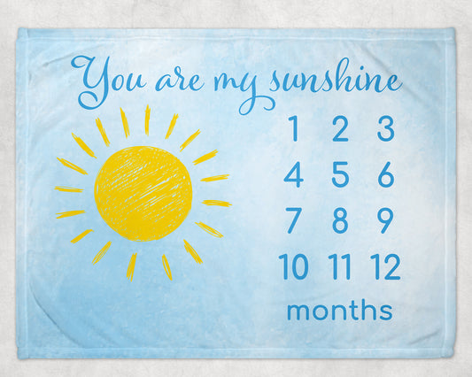 You Are My Sunshine Baby Milestone Blanket