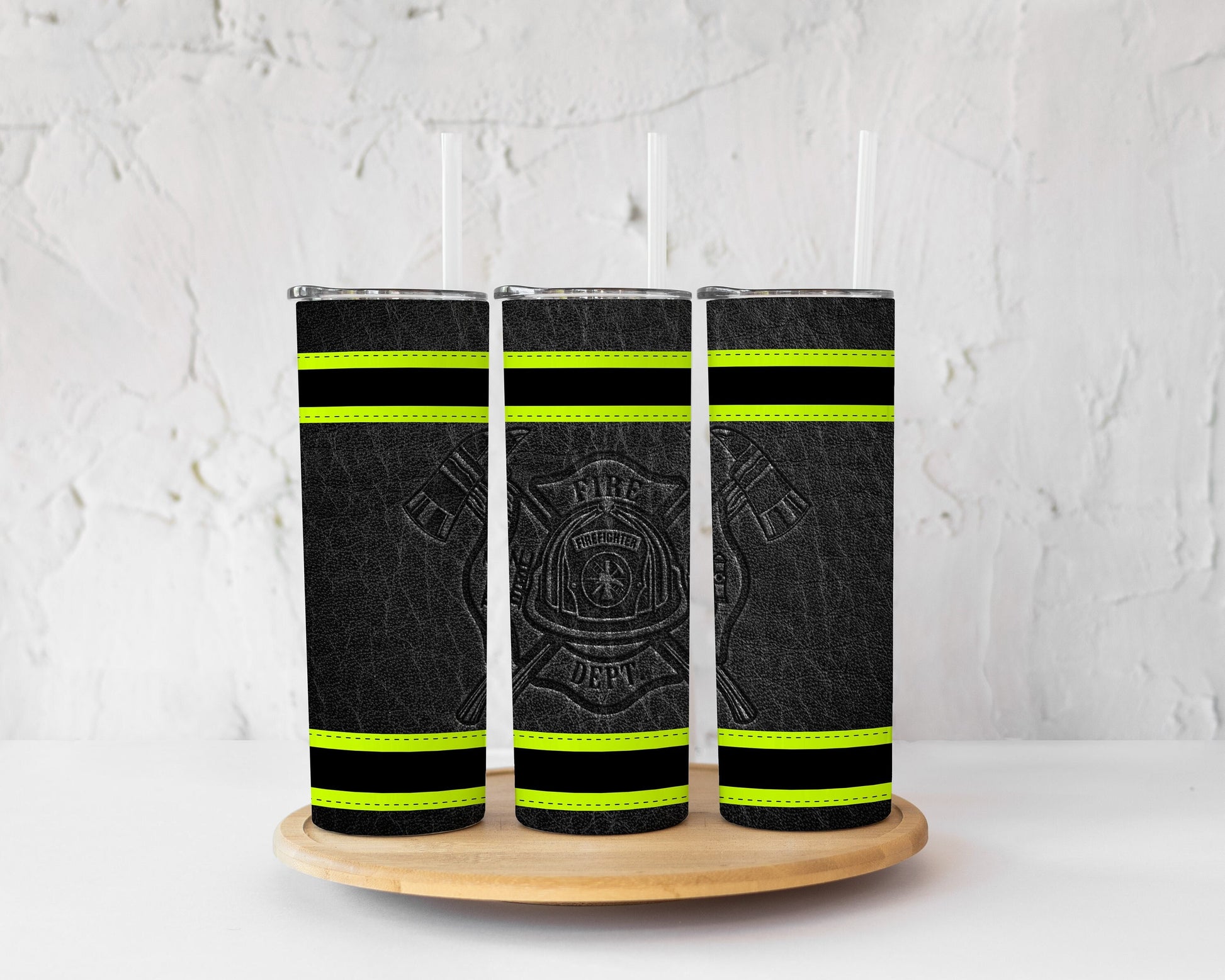 Black Fire Dept. with stripes Tumbler, Personalized Firefighter Tumbler, Firefighter Gift, Firefighter Graduation Gift