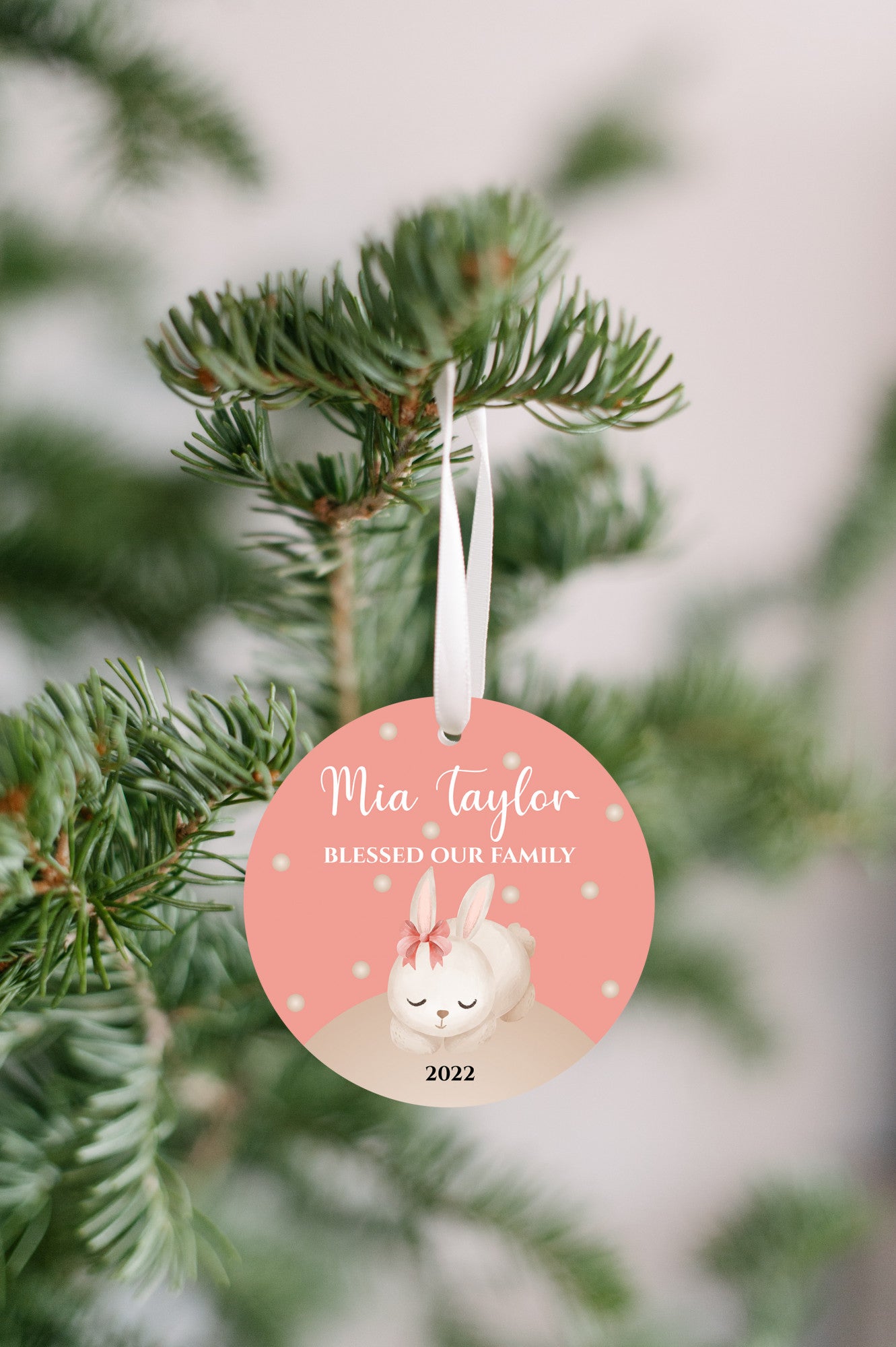Personalized Blessed Our Family Ornament