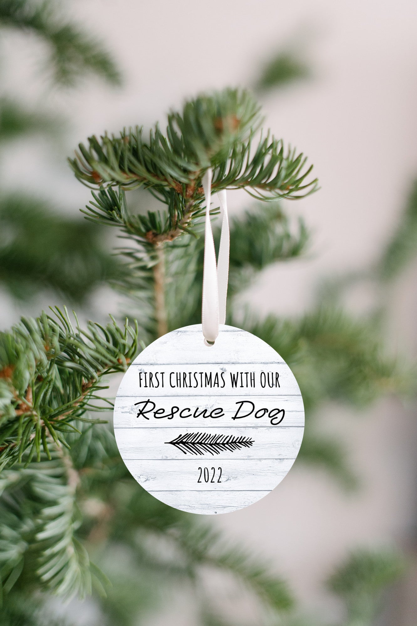 First Christmas With Our Rescue Dog Ornament