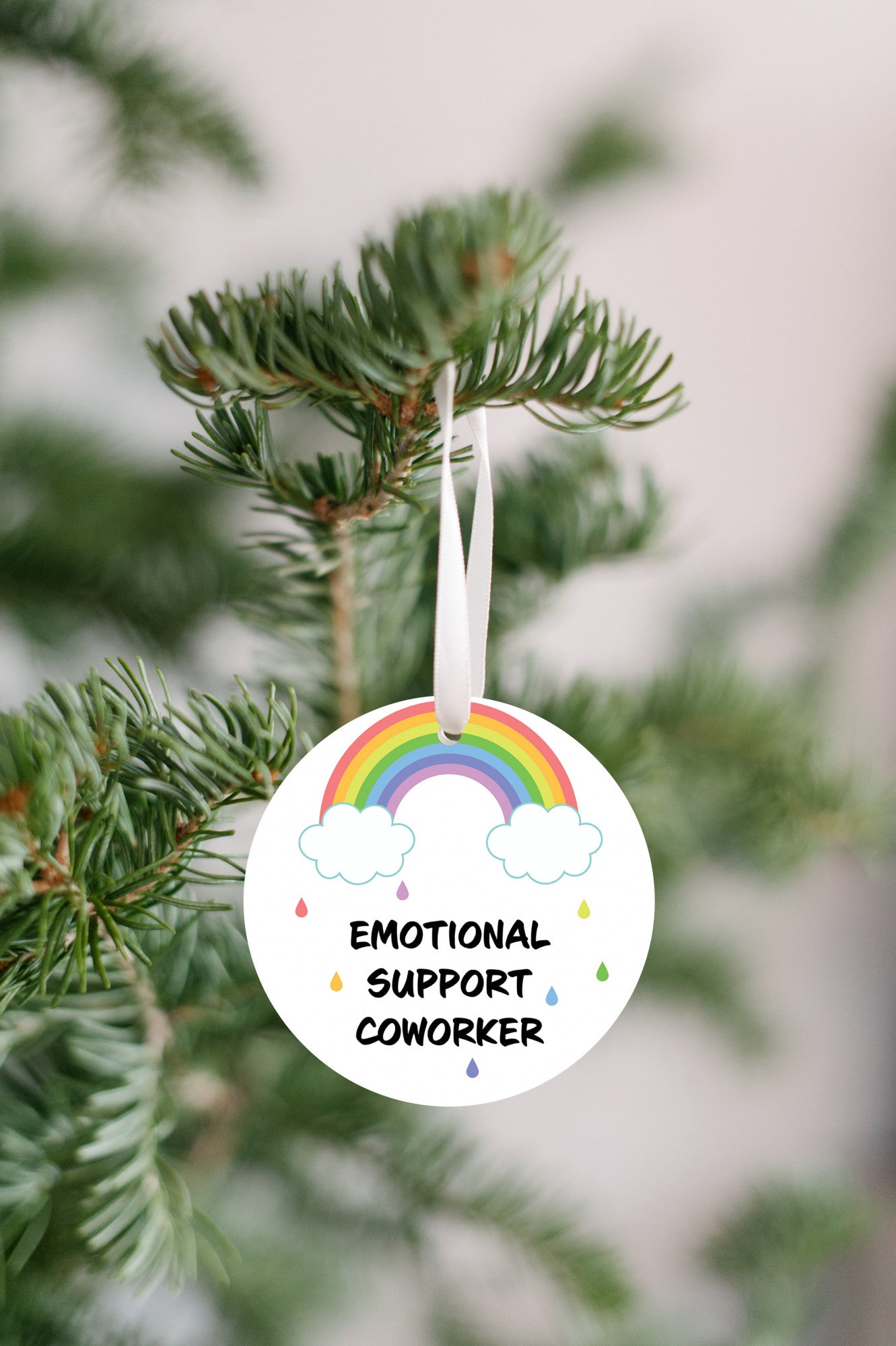 Emotional Support Coworker Ornament