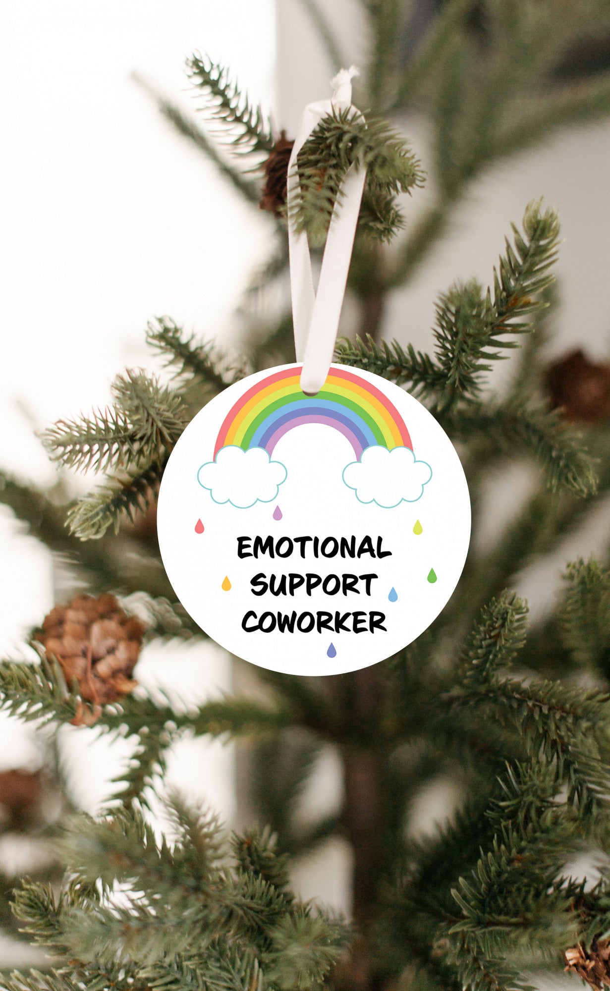 Emotional Support Coworker Ornament