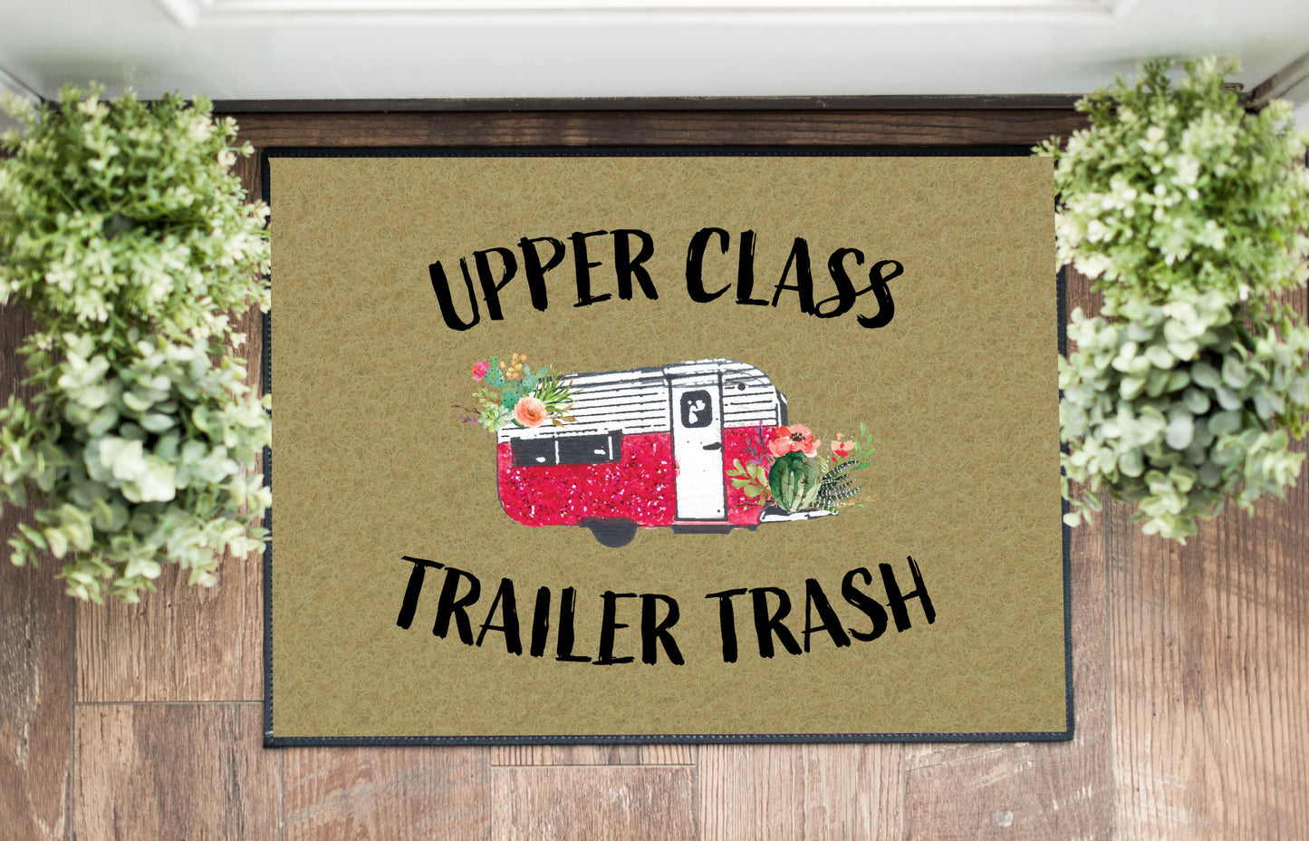 Upper Class Trailer Trash Door Mat