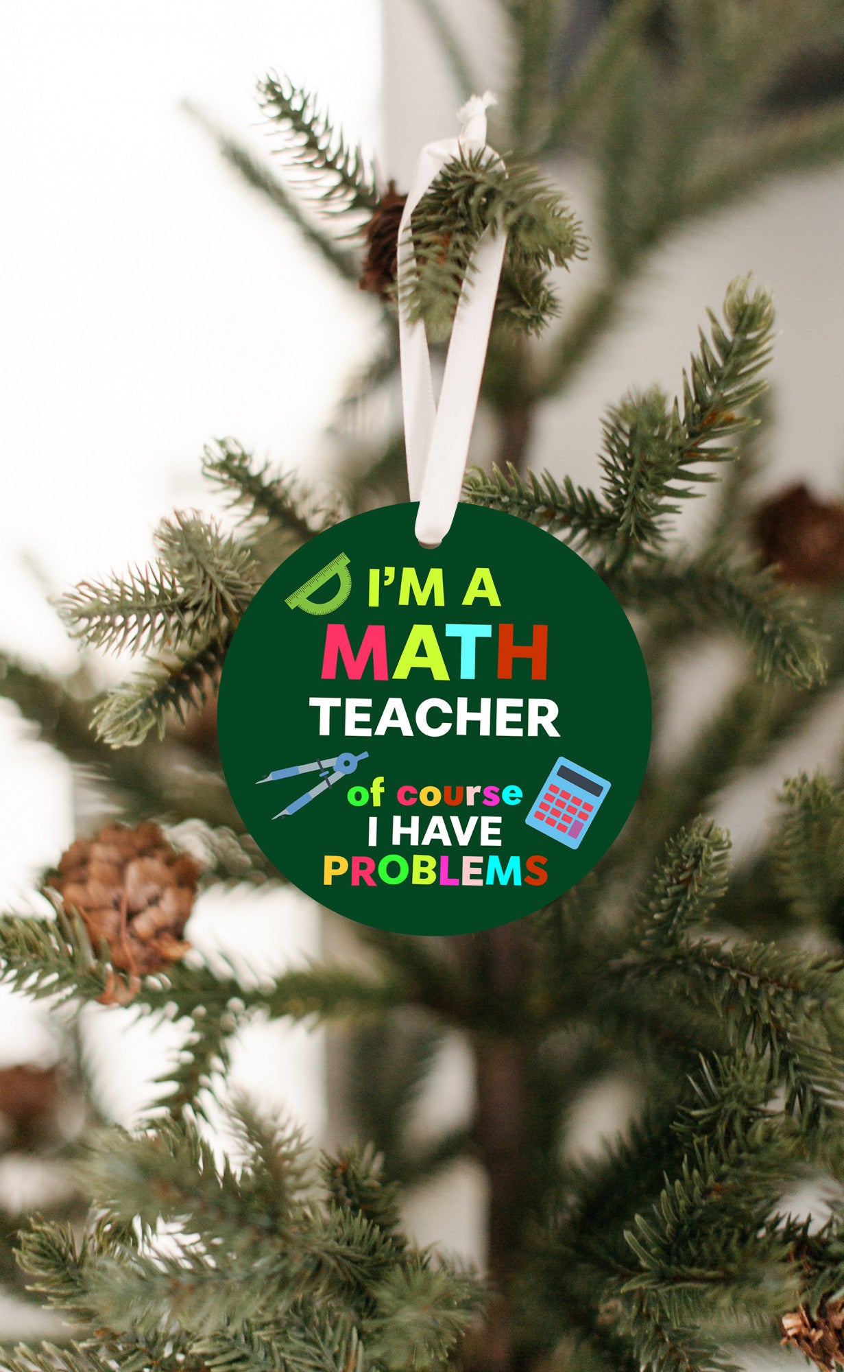 Math Teacher Problems Ornament