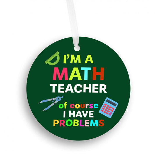 Math Teacher Problems Ornament