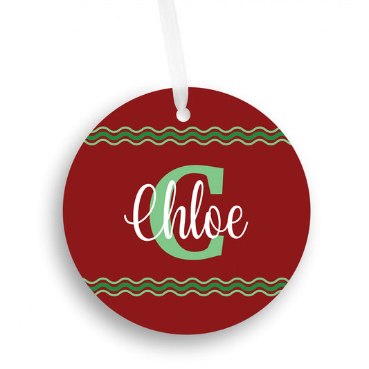 Red & Green Personalized Ornament