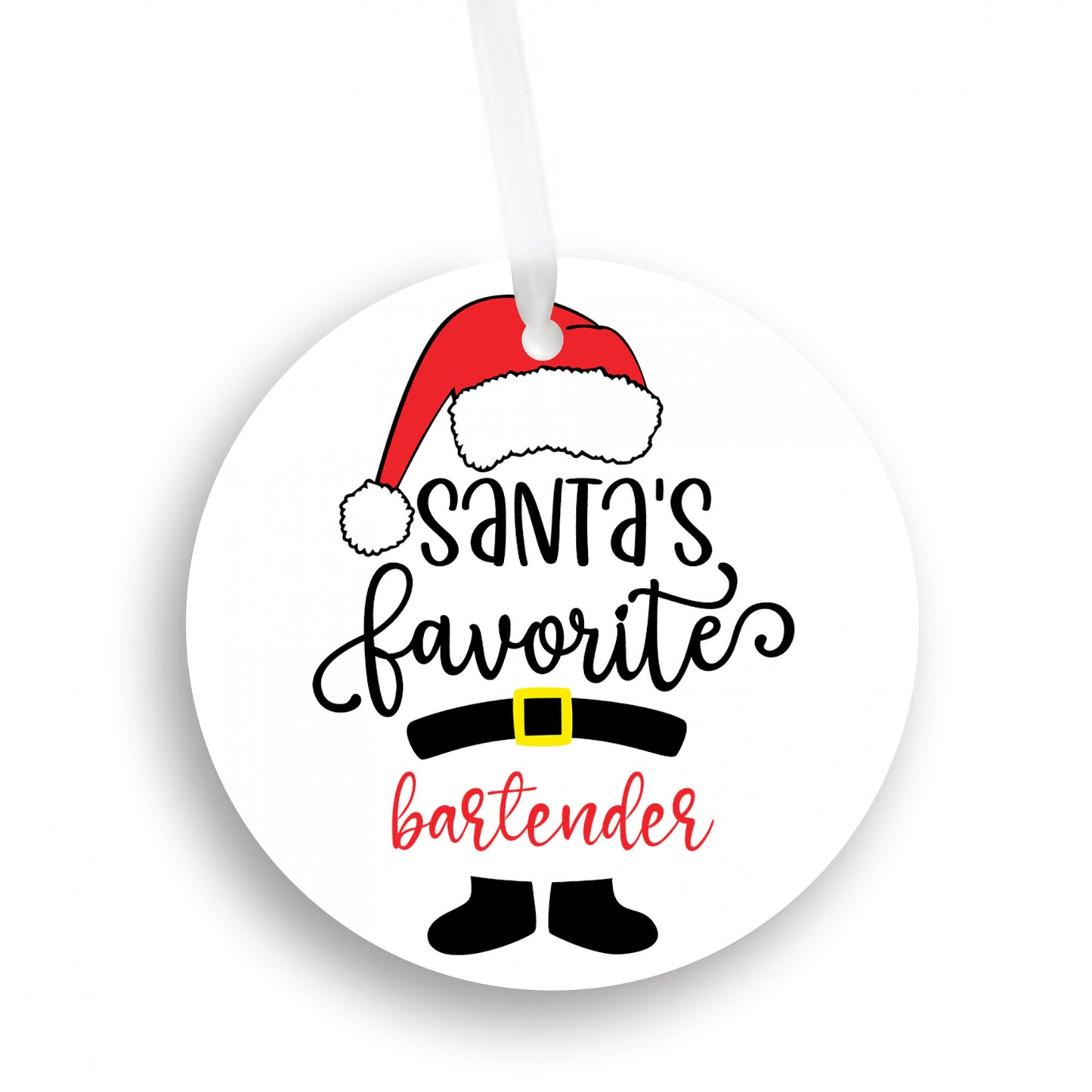 Santa's Favorite Bartender Ornament
