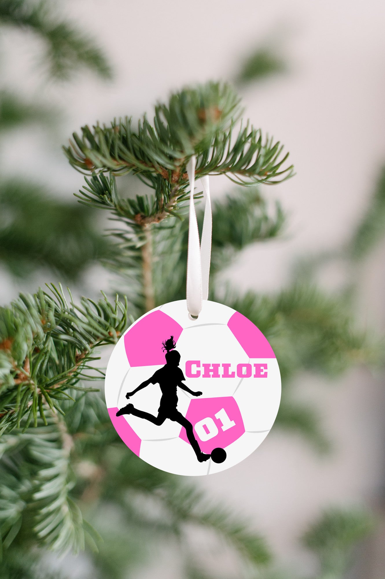 Girl Soccer Ornament