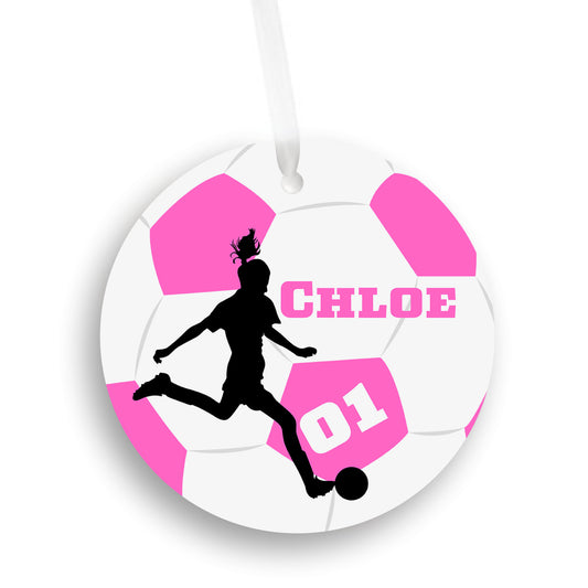 Girl Soccer Ornament