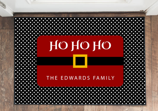 Ho Ho Ho Personalized Santa Doormat