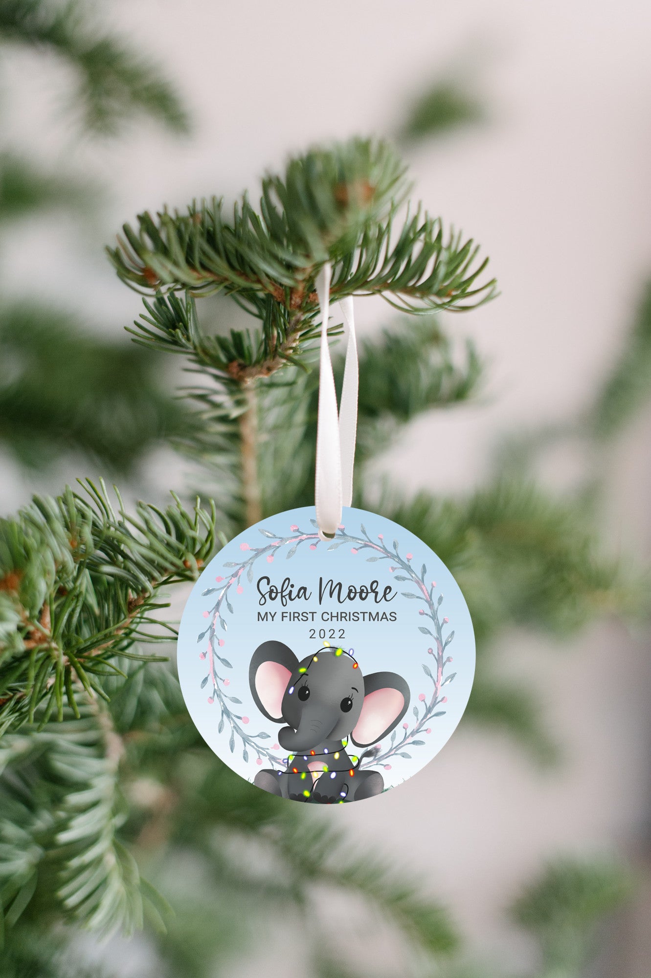 Elephant First Christmas Ornament