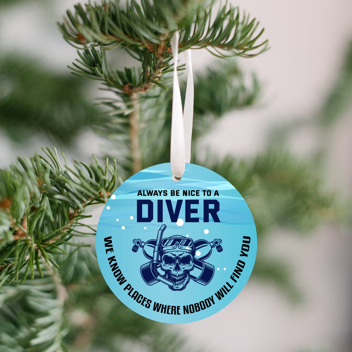Divers Know Where To Bury You Christmas Ornament