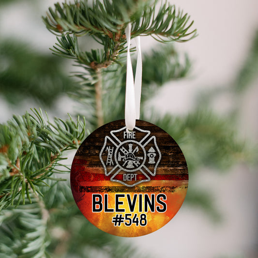 Personalized Firefighter Ornament