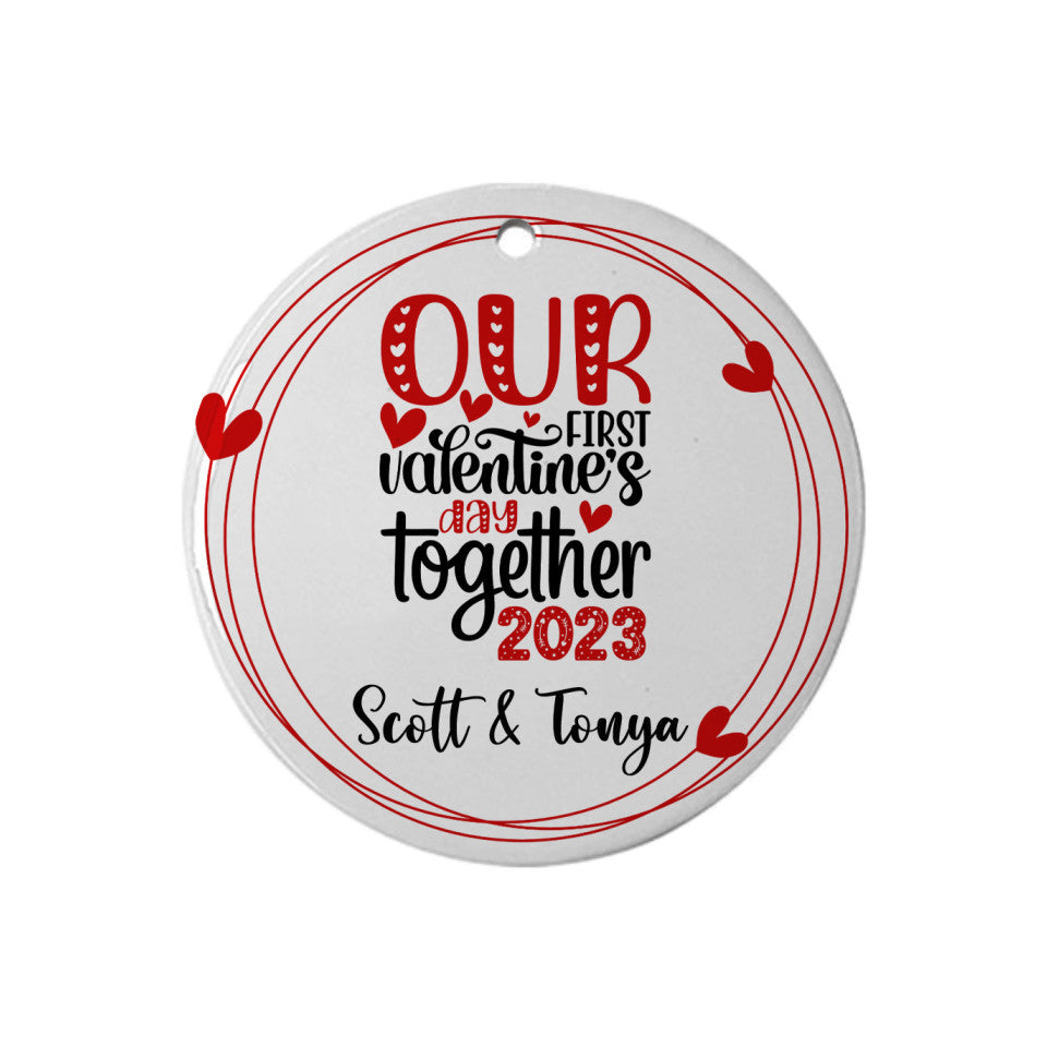 Our First Valentine's Day Together 2023 Ornament
