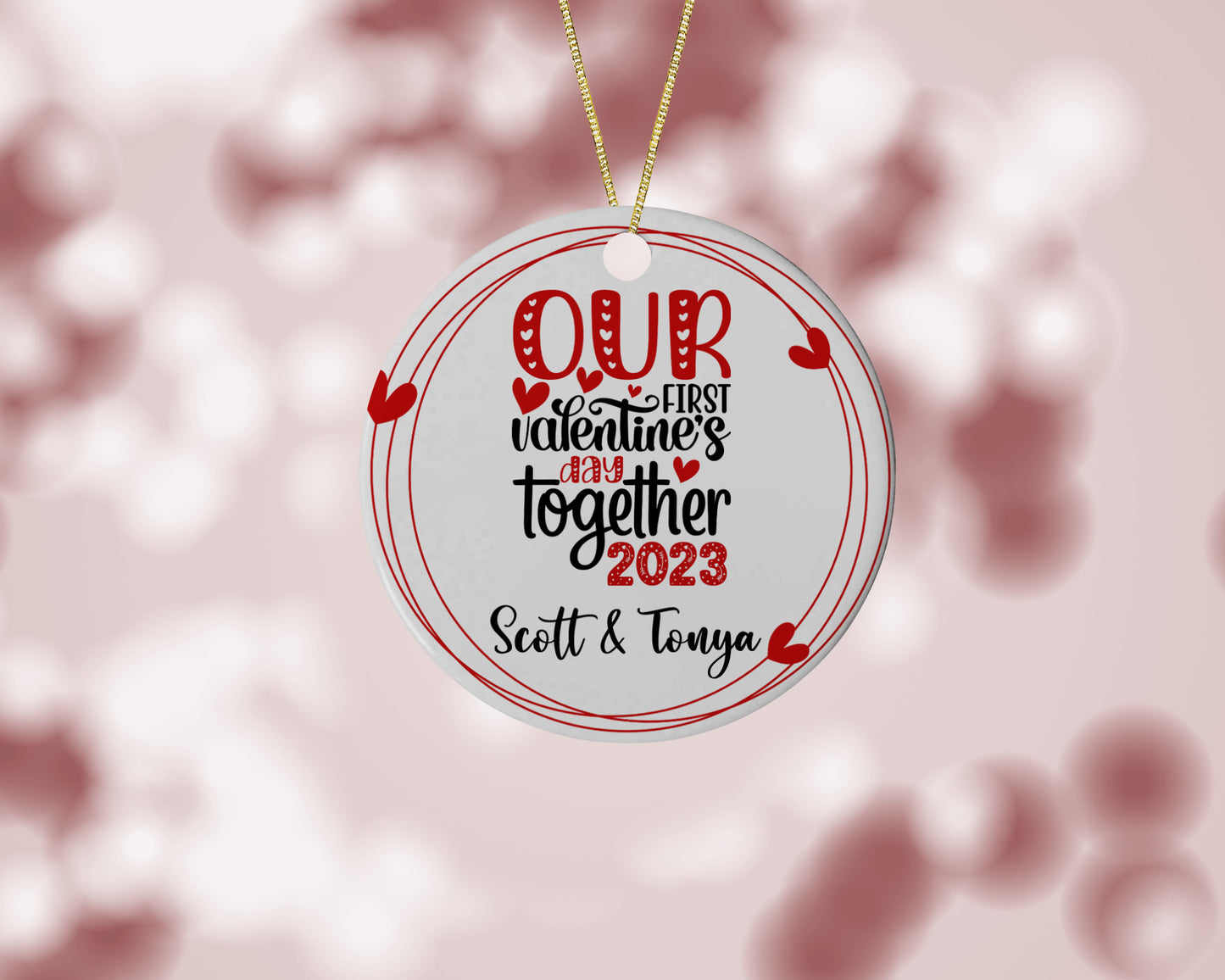 Our First Valentine's Day Together 2023 Ornament
