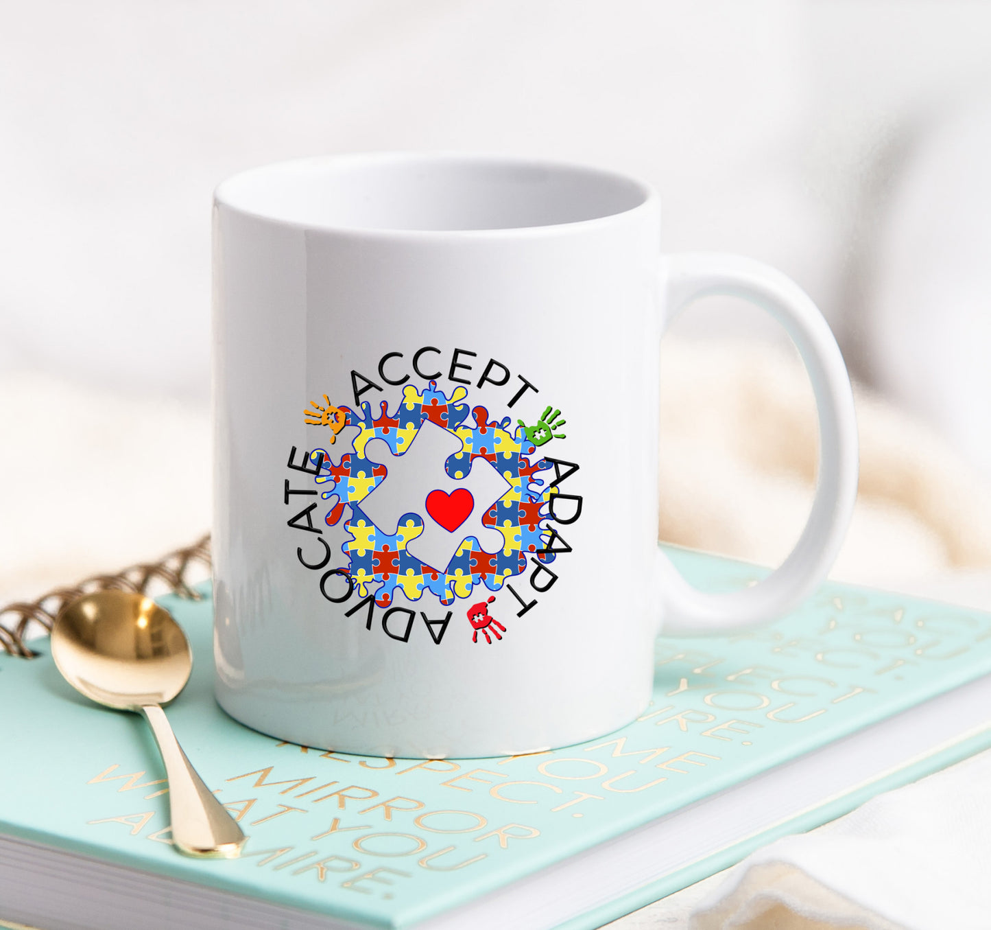Accept, Adapt, Advocate Autism Awareness Coffee Mug