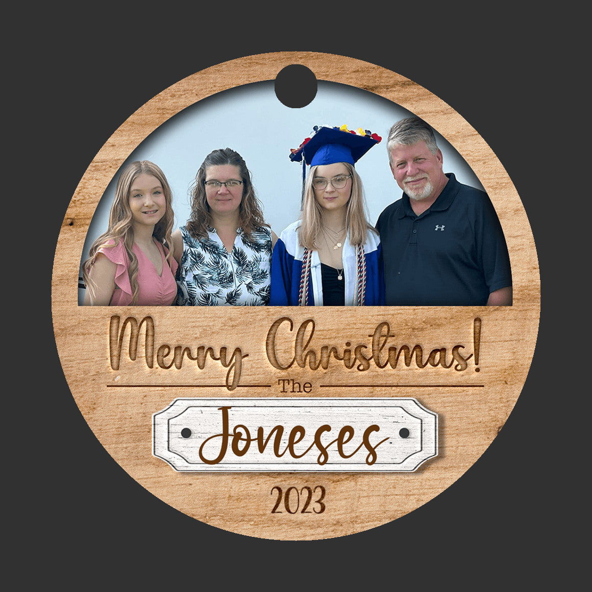 Merry Christmas 2023 Personalized Photo Ornament