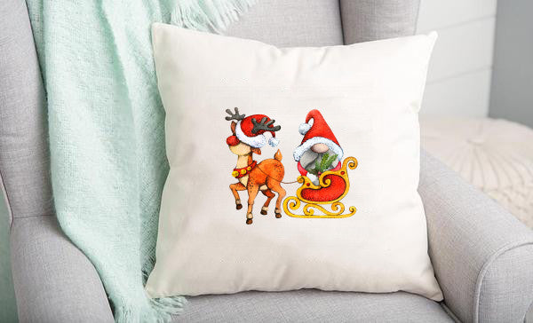 Gnome Reindeer Pillow