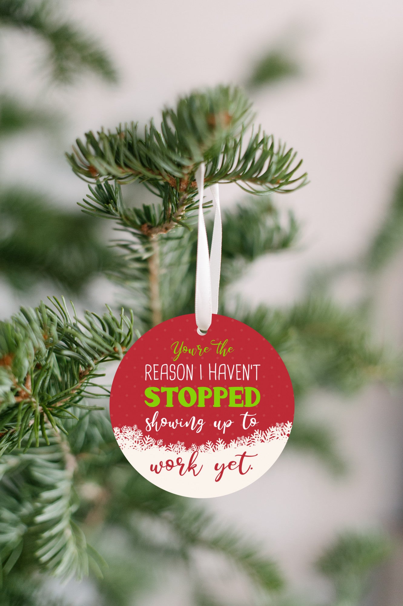 You're the Reason I Haven't Stopped Coming to Work Ornament, Coworker Ornament, Coworker Gift, Colleague Gift, Office Party, Secret Santa