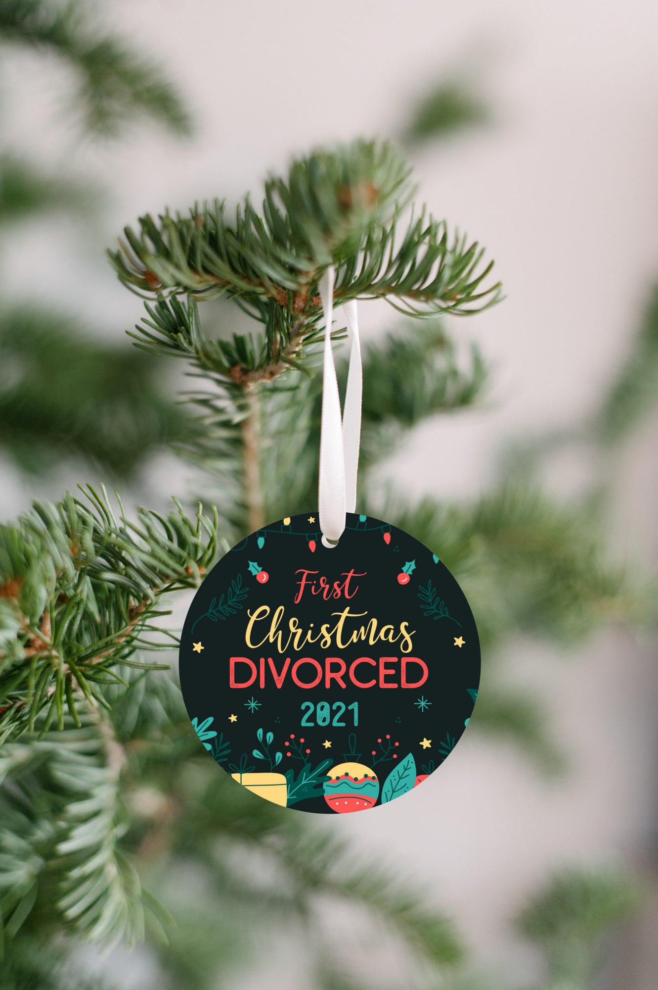 First Christmas Divorced 2021 Ornament