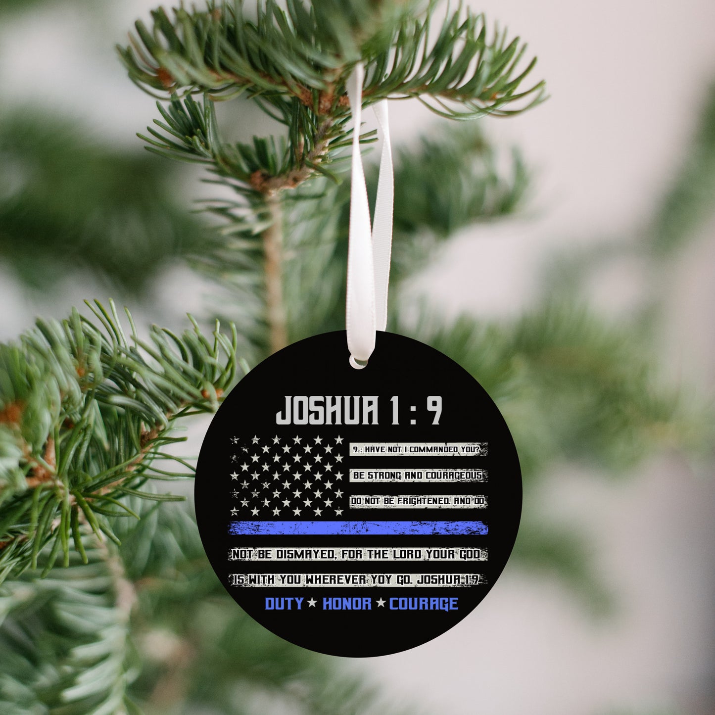 Joshua 1:9 Police Ornament