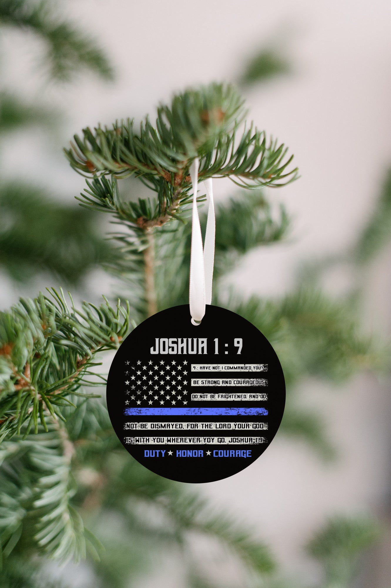 Joshua 1:9 Police Ornament