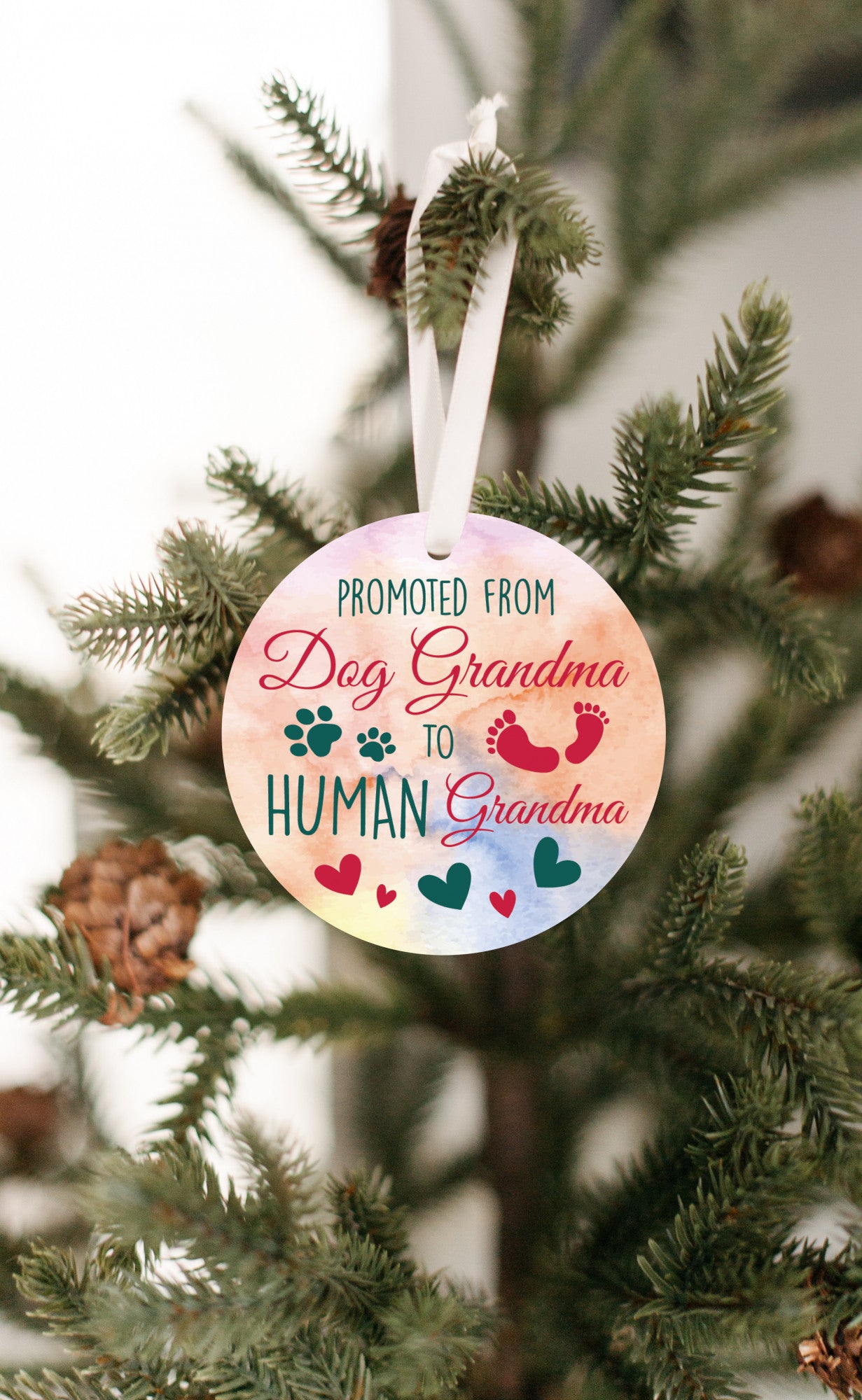 Dog Grandma to Human Grandma Ornament