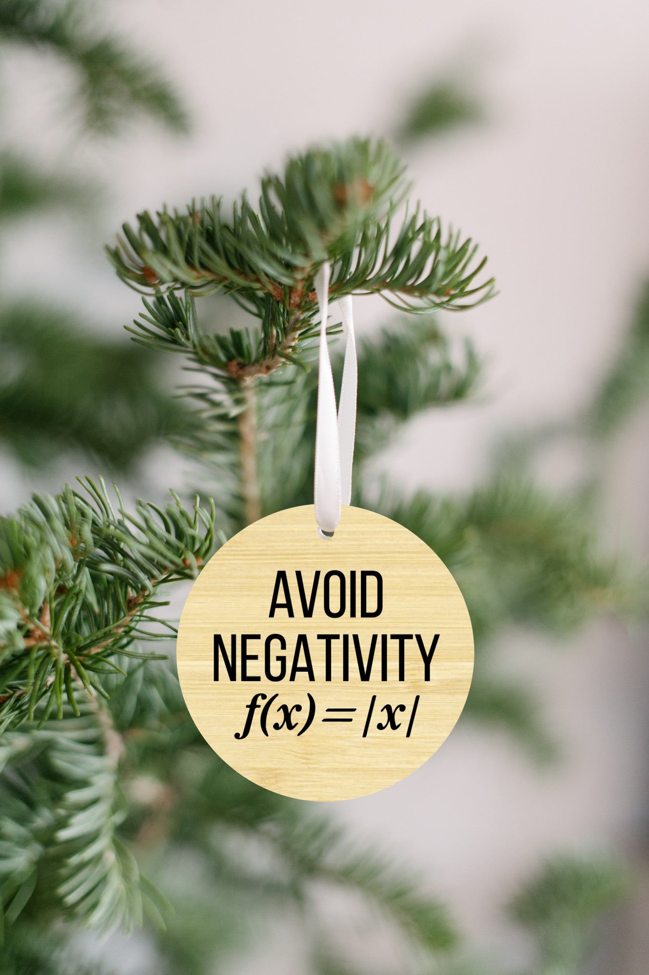 Avoid Negativity Christmas Ornament