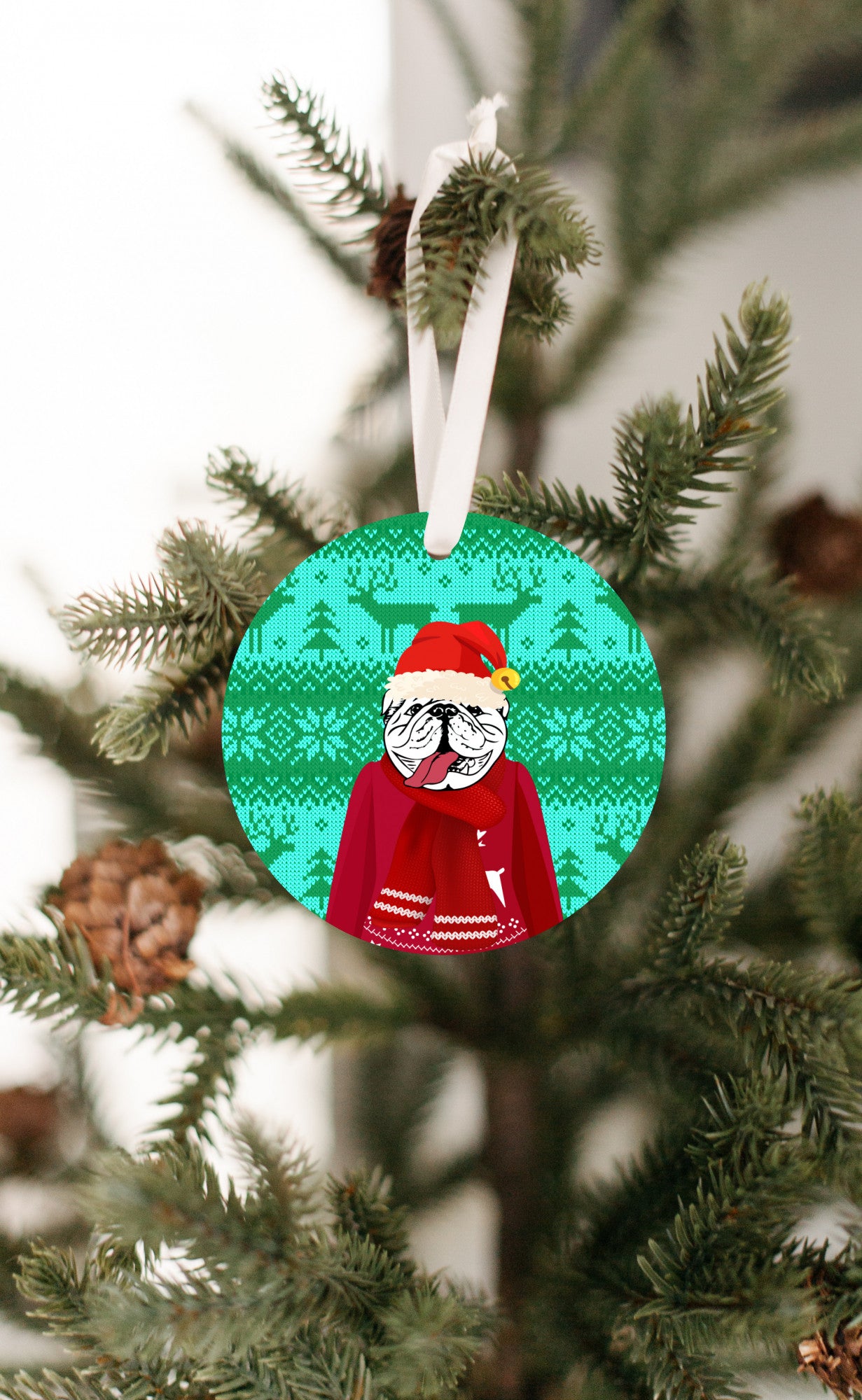 Bulldog Christmas Christmas Ornament