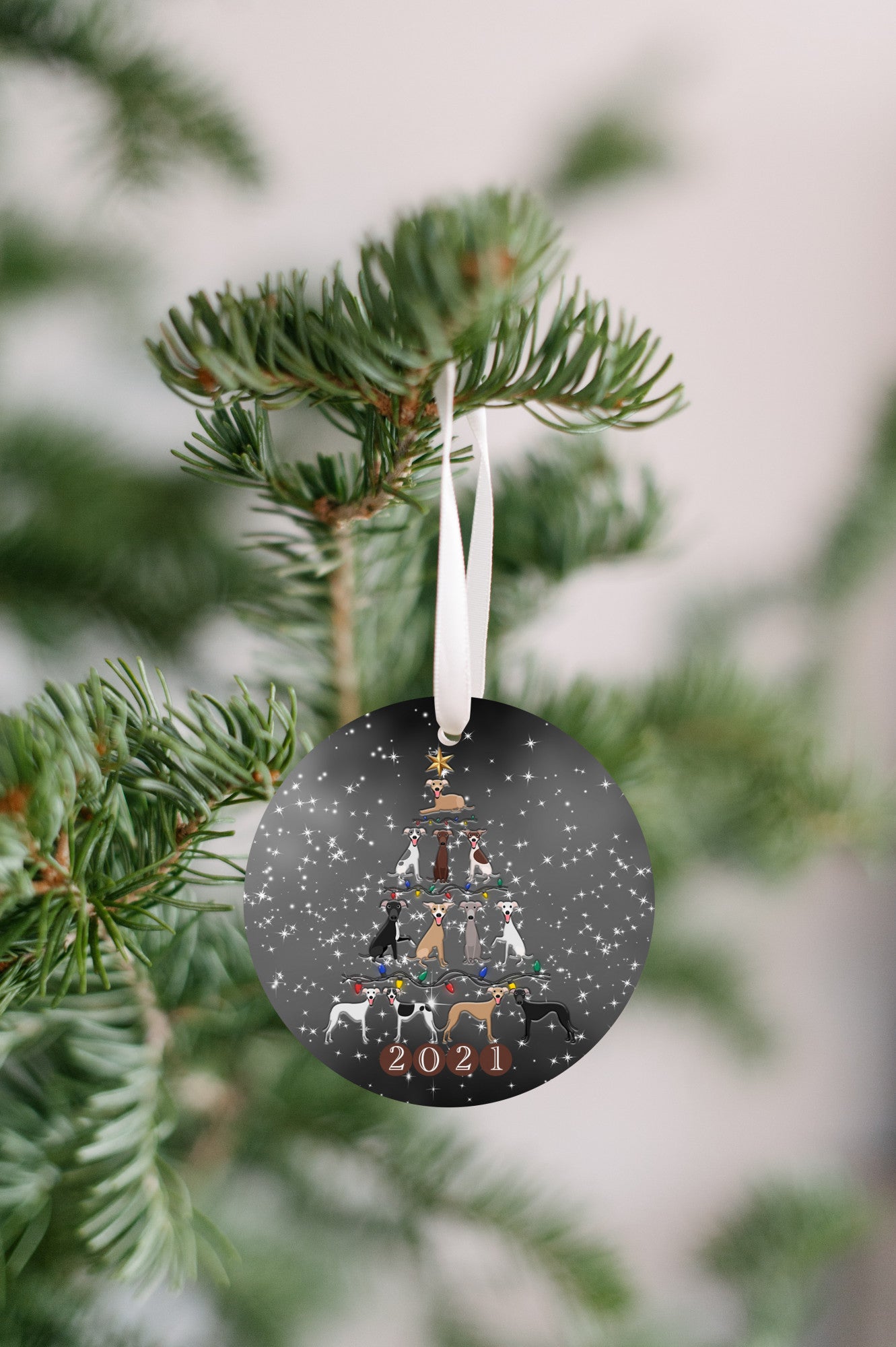 Greyhound Tree Ornament