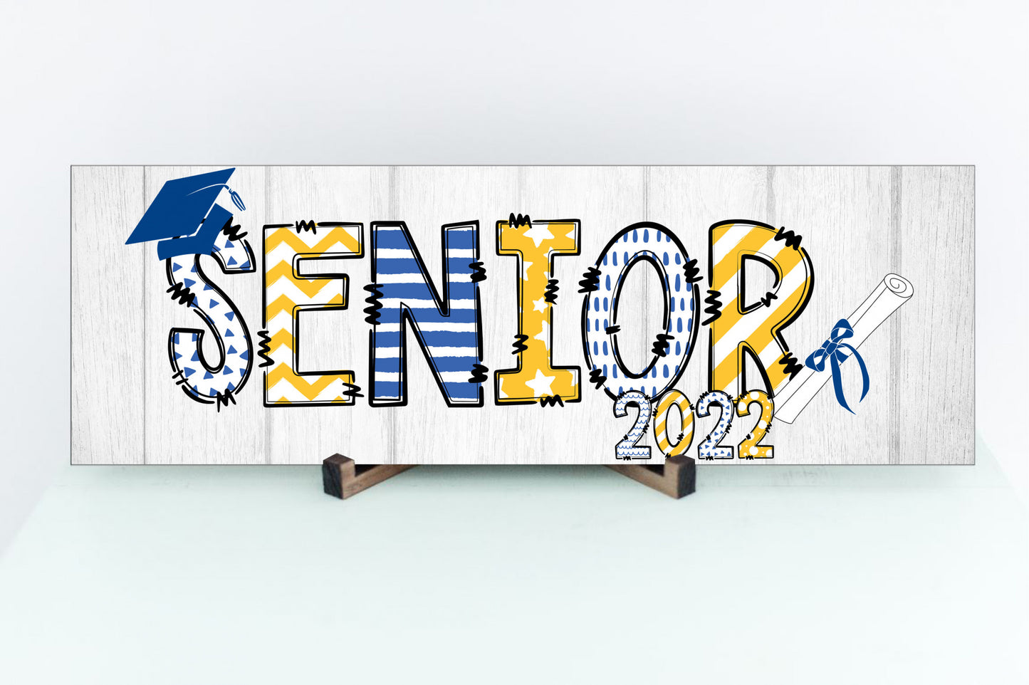 Blue & Yellow Senior 2022 Sign