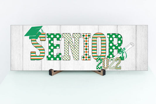 Orange & Green Senior 2022 Sign