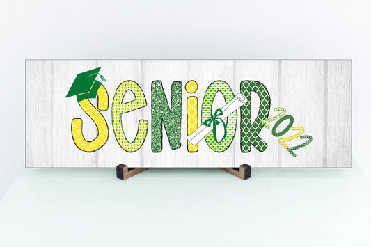 Green & Yellow Senior 2022 Sign, Graduation Gift