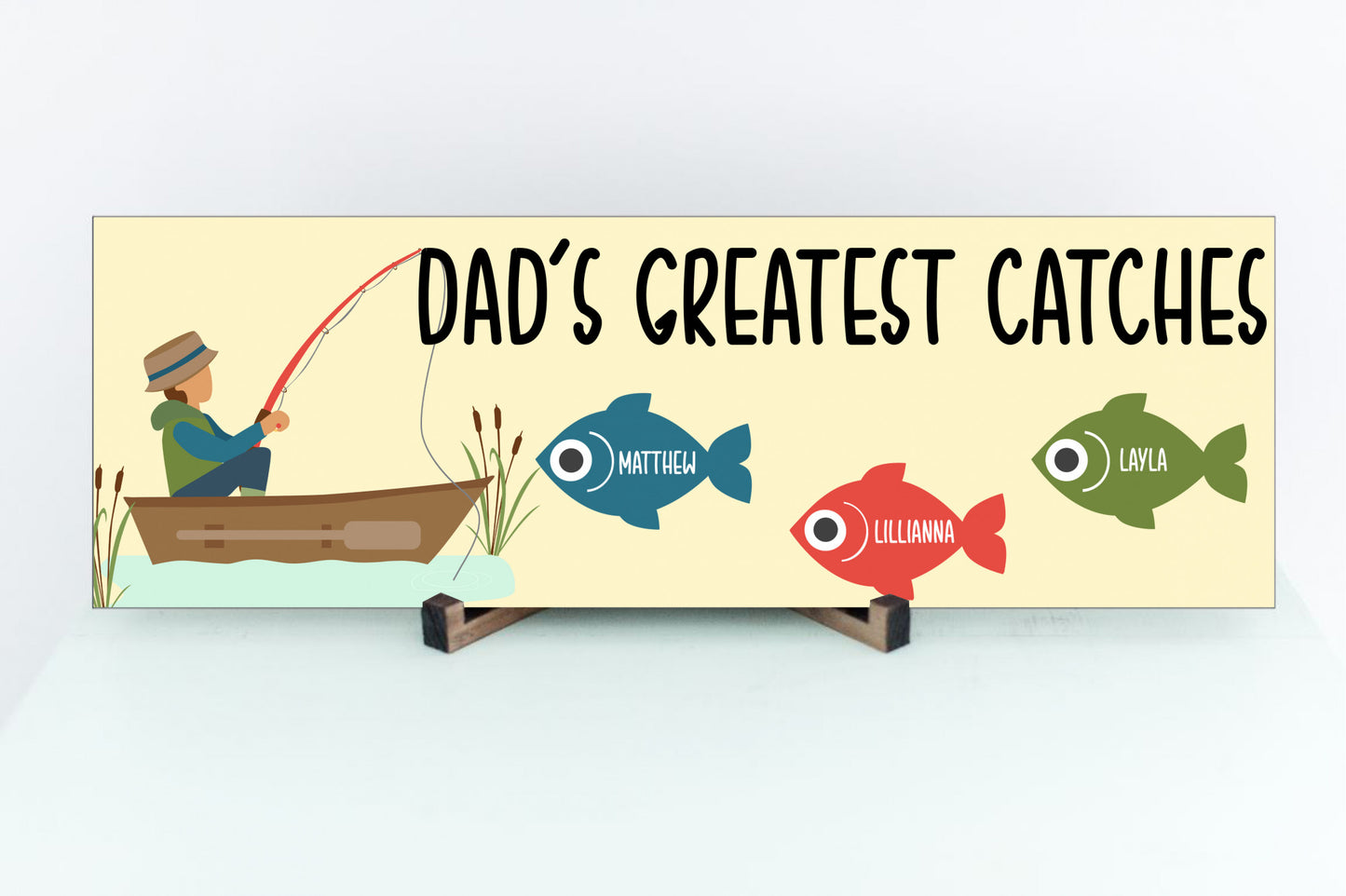 Dad's Greatest Catches Sign, Gift for Dad, Father's Day Gift