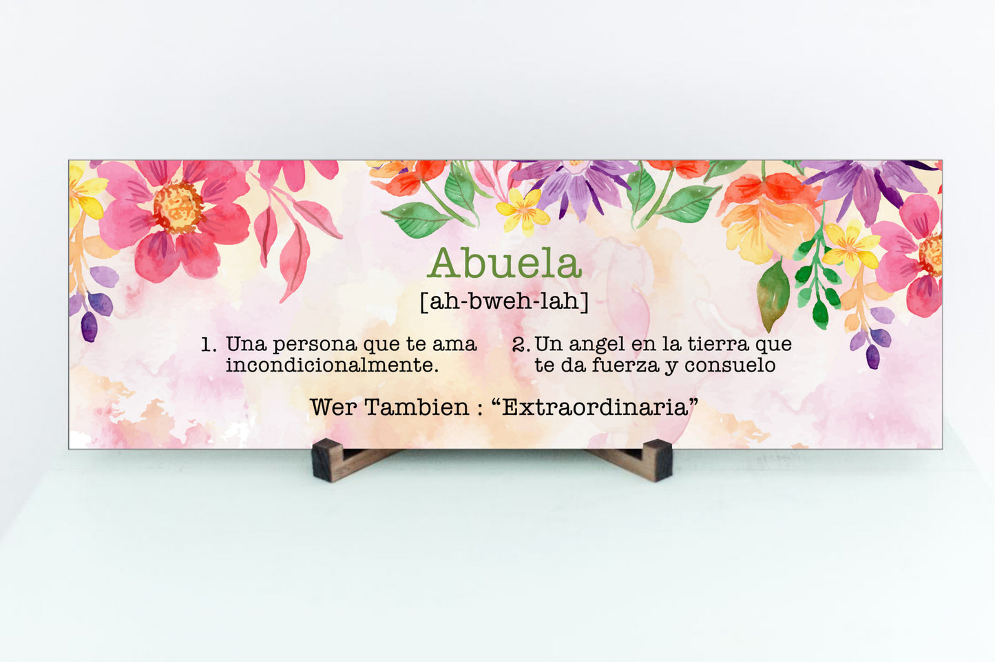 Abuela Definiton Sign (In Spanish)